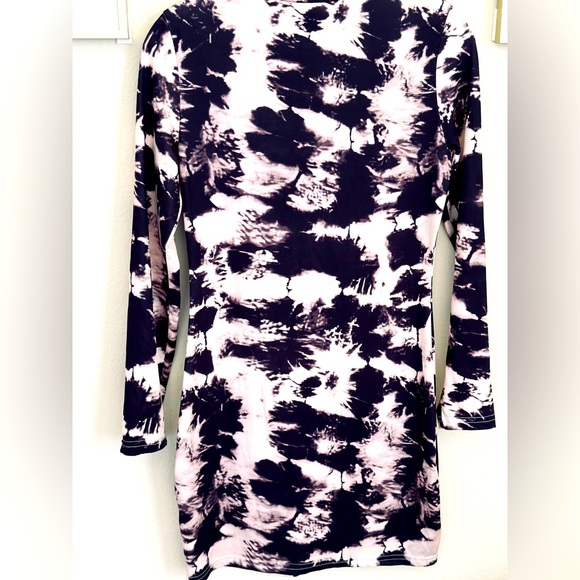 NWT | SHEIN Tie Dye Bodycon Dress “Purple/Multicolor” - Picture 6 of 7